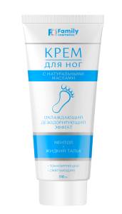 Крем для ног с жидким тальком и ментолом Фэмили Косметик 110мл