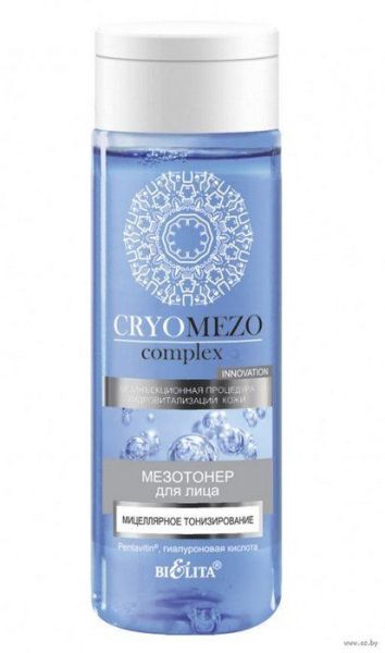 Изображение товара Белита CryoMezocomplex Мезотонер для лица Мицеллярное тонизирование 150мл Белита CryoMezocomplex Мезотонер для лица Мицеллярное тонизирование 150мл фотография