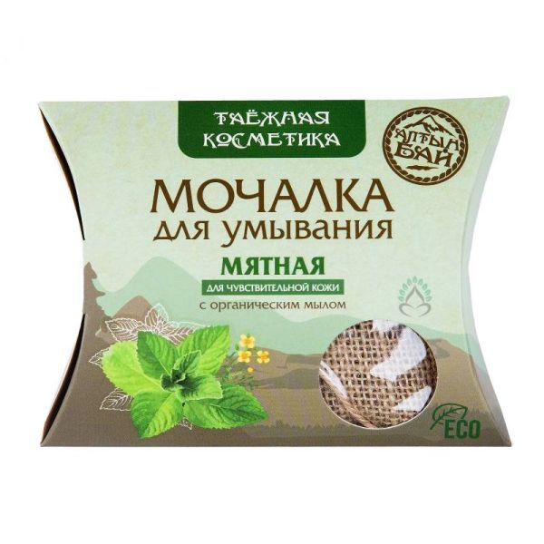 Изображение товара Мочалка Льняная для умывания Мятная Алтынбай 60г Мочалка Льняная для умывания Мятная Алтынбай 60г фотография