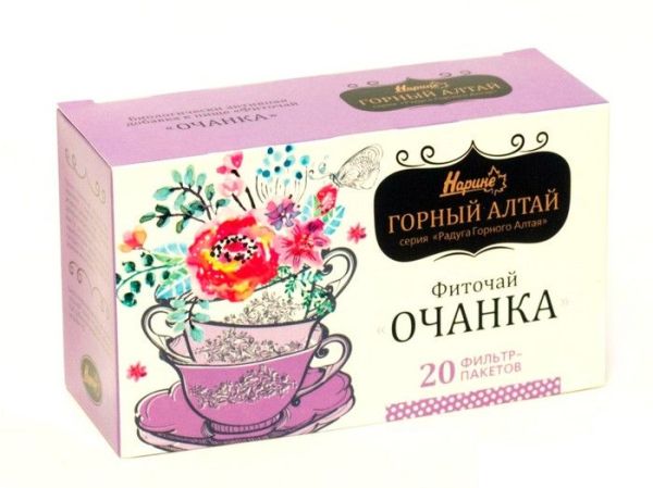 Изображение товара Очанка чайный напиток Нарине 20пакетиков Очанка чайный напиток Нарине 20пакетиков фотография