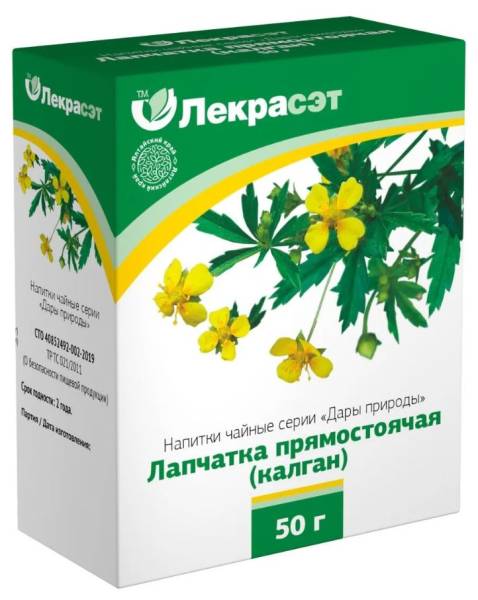 Лапчатка прямостоячая калган (корень) чайный напиток, 50 г фотография